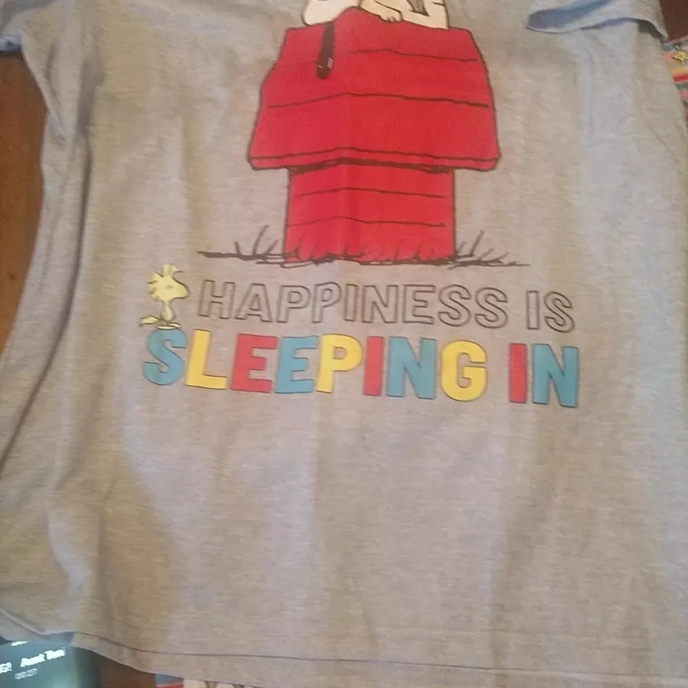 Snoopy Womens Pajamas - Gray and Multicolor - Picture 2 of 5